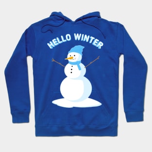 Hello winter with happy snowman Hoodie